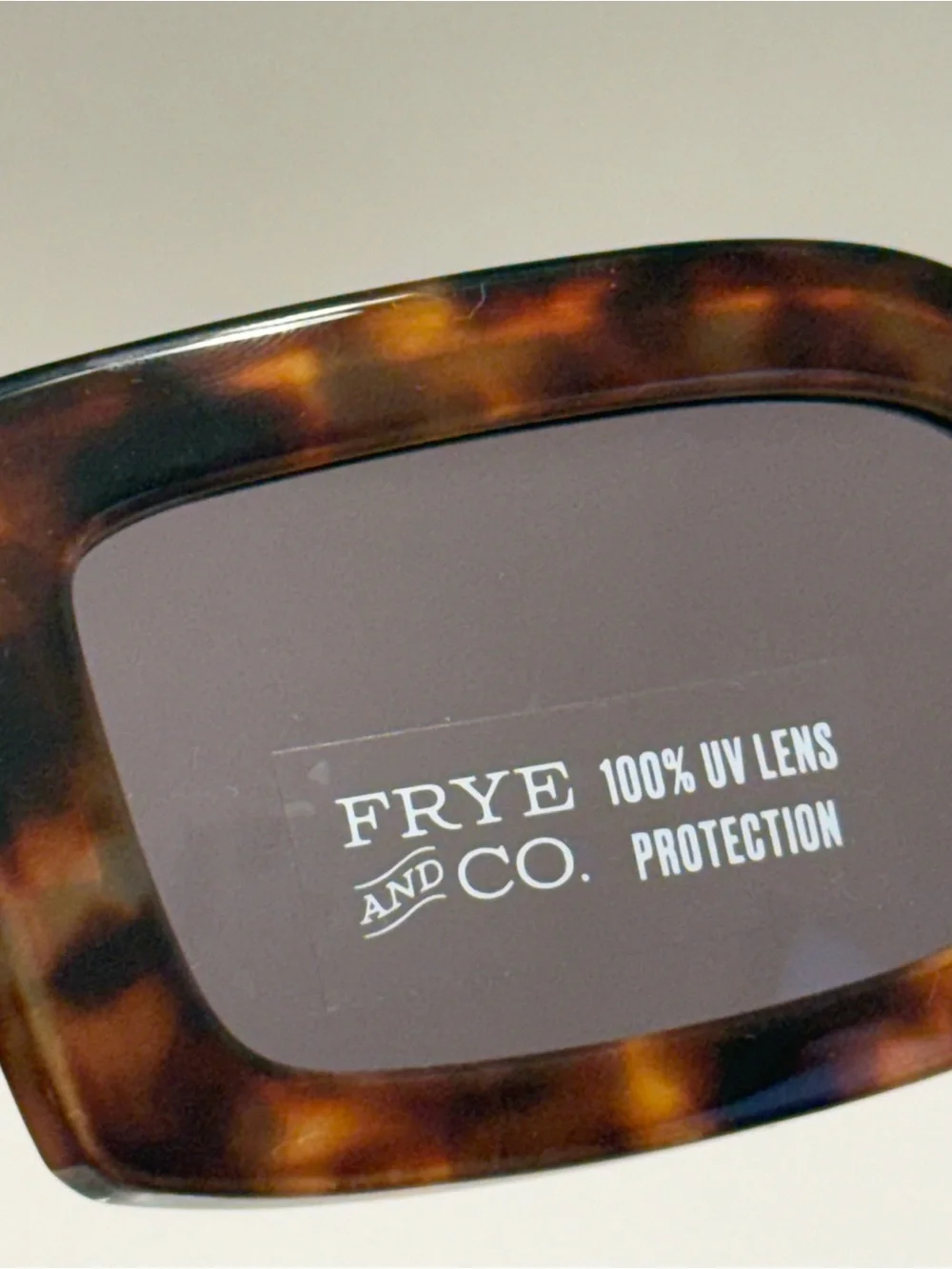 Frye Square Tortoiseshell Frame Sunglasses with Dark Lenses NWT